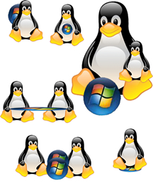 Logos Windows y Linux